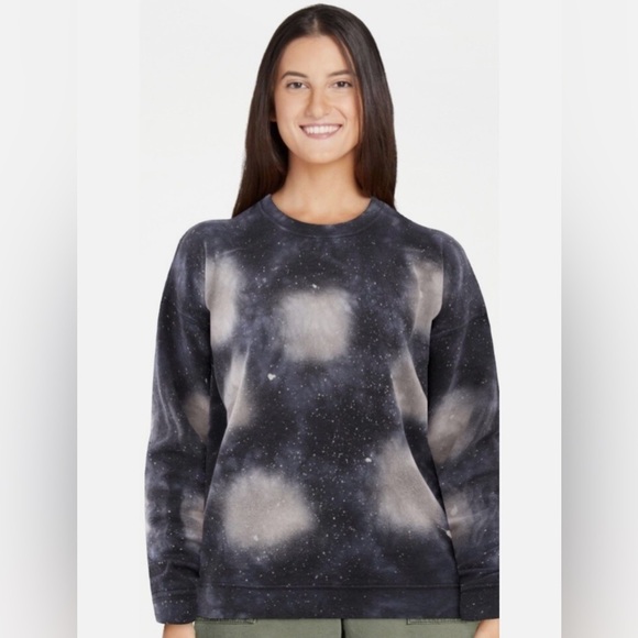 Black and White Galaxy Print Sweatshirt - Picture 1 of 7